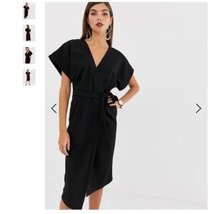 ASOS design wrap midi dress